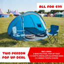 2 Person Festival Pop-Up Camping Bundle