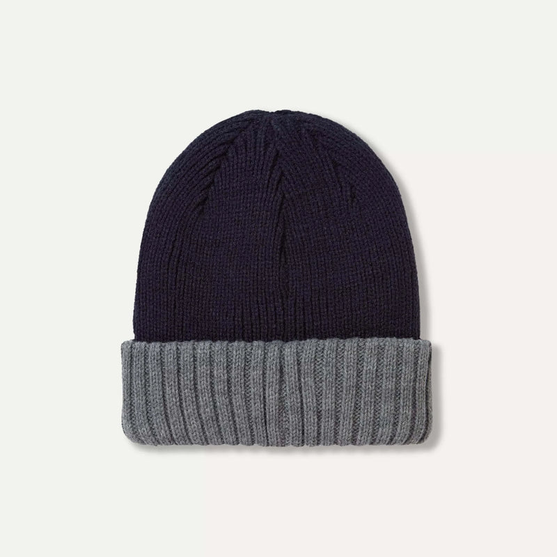 Bacton Waterproof Cold Weather Roll Cuff Beanie - Navy