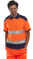 Unisex Hi-Vis Two-Tone Polo Shirt