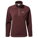 Women's Miska V Half Zip Fleece - Deep Garnet