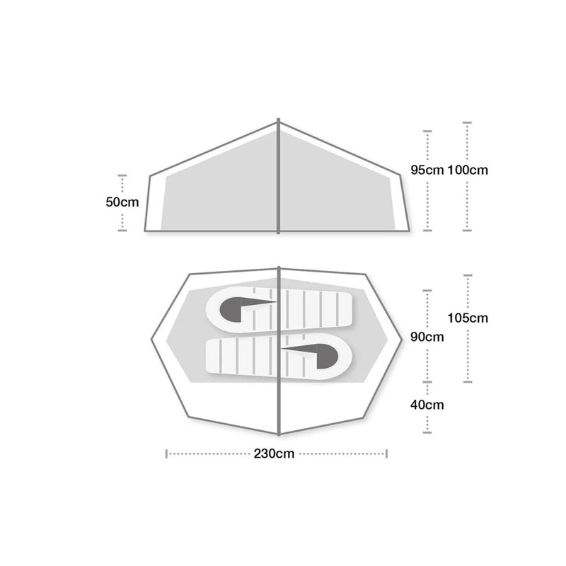 Laser Compact 2 ECO Backpacking Tent + Footprint Bundle