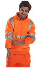 Unisex Hi-Vis Half Zipped Jumper