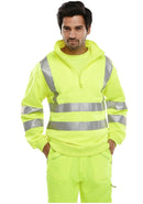 Unisex Hi-Vis Half Zipped Jumper