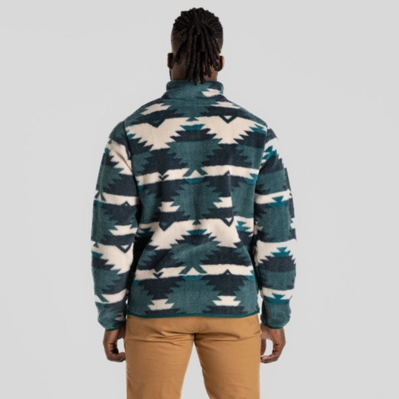 Men's Tatton II Half Zip Fleece - Dark Viridian Print