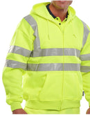 Unisex Hi-Vis Fully Zipped Hoodie