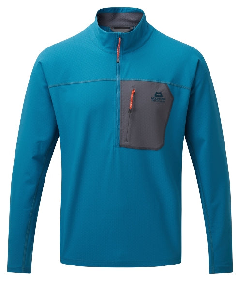 Men's Arrow Quarter Zip Fleece - Alto Blue