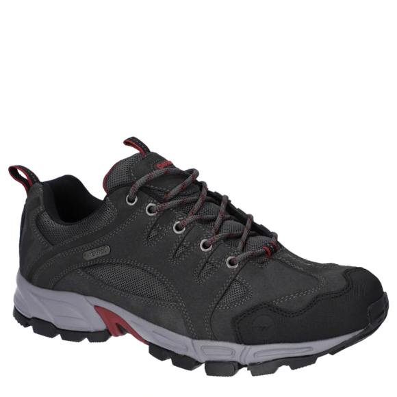 Men's Auckland Lite Waterproof Walking Shoe - Graphite/Red