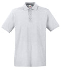 Custom polo in Heather Grey
