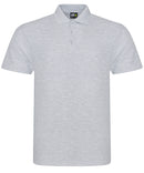 Custom polo in Heather Grey