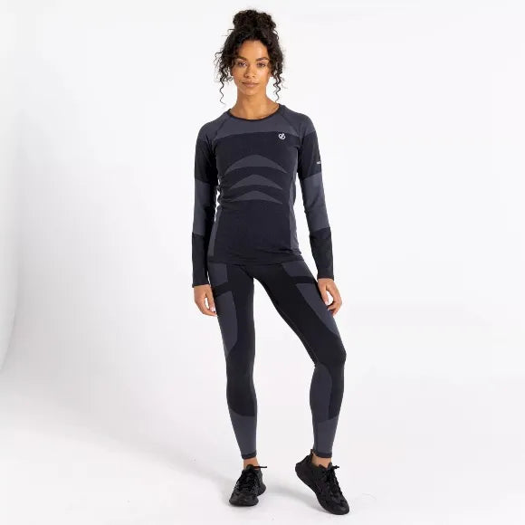 Women's In The Zone Base Layer Set L/XL - Black/Grey