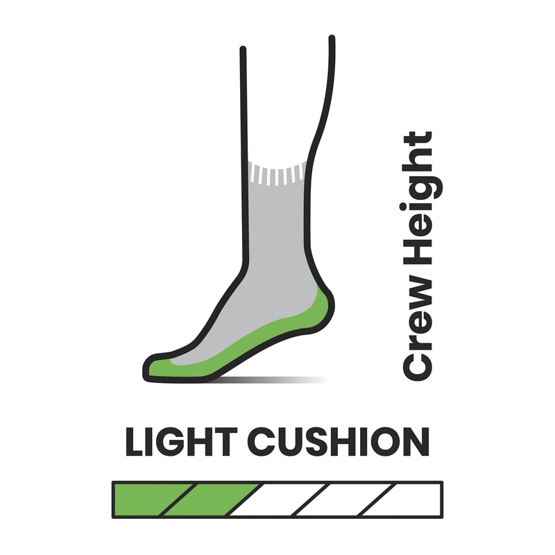 Men's Hike Classic Edition Light Cushion Solid Crew Socks