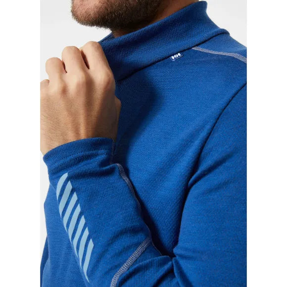 Men's Lifa Merino Midweight Half Zip Baselayer - Deep Blue