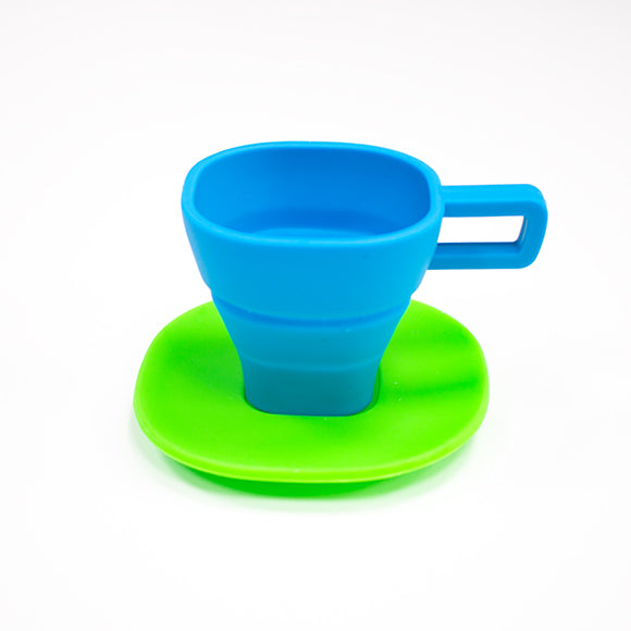 Collapsible Espresso Cup and Saucer