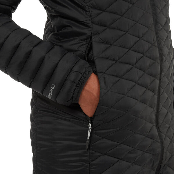 Women's Expolite Long Hooded Jacket - Black