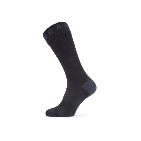 Waterproof All Weather Mid Length Sock with Hydrostop - Black